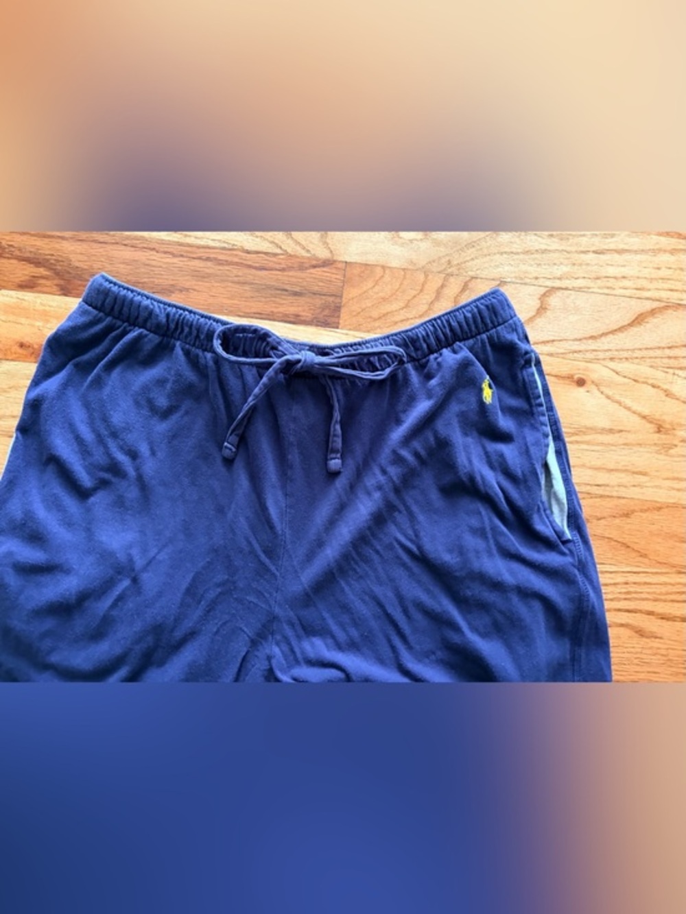 Polo by Ralph Lauren Navy Sleepwear Tag with Yellow Logo